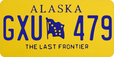 AK license plate GXU479