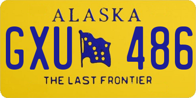AK license plate GXU486