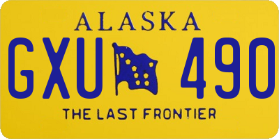 AK license plate GXU490