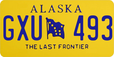 AK license plate GXU493