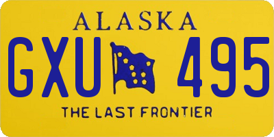 AK license plate GXU495