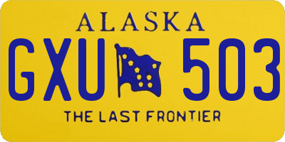 AK license plate GXU503