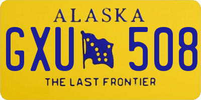 AK license plate GXU508