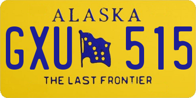 AK license plate GXU515