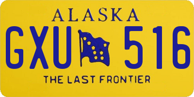 AK license plate GXU516