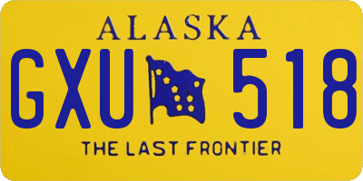AK license plate GXU518