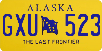 AK license plate GXU523