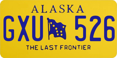 AK license plate GXU526
