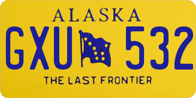 AK license plate GXU532