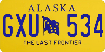 AK license plate GXU534