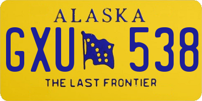 AK license plate GXU538