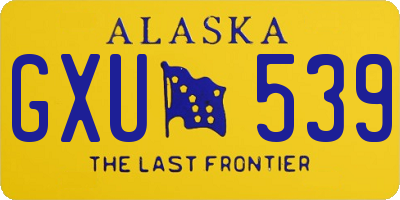 AK license plate GXU539