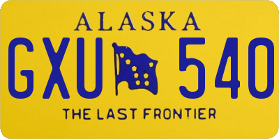 AK license plate GXU540