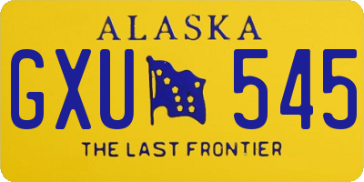 AK license plate GXU545