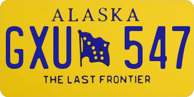 AK license plate GXU547