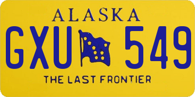 AK license plate GXU549