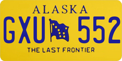 AK license plate GXU552