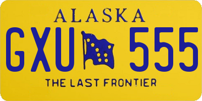AK license plate GXU555