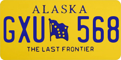 AK license plate GXU568