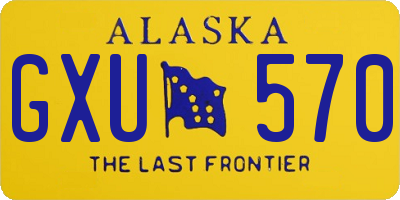 AK license plate GXU570