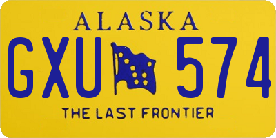 AK license plate GXU574