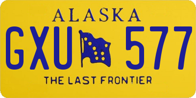 AK license plate GXU577