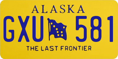AK license plate GXU581