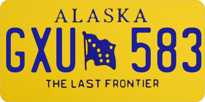 AK license plate GXU583