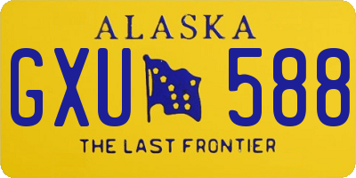 AK license plate GXU588