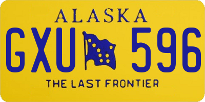 AK license plate GXU596
