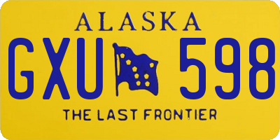AK license plate GXU598
