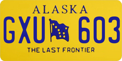 AK license plate GXU603