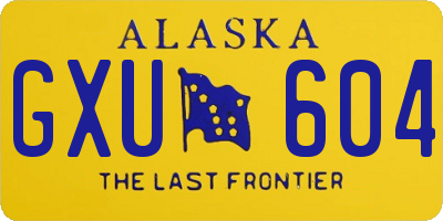 AK license plate GXU604