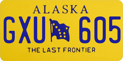 AK license plate GXU605