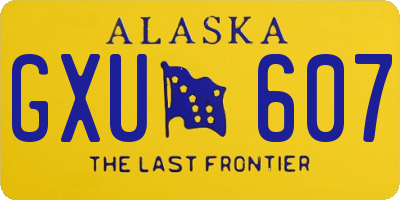 AK license plate GXU607