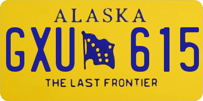 AK license plate GXU615