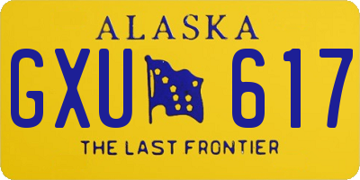 AK license plate GXU617