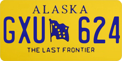 AK license plate GXU624