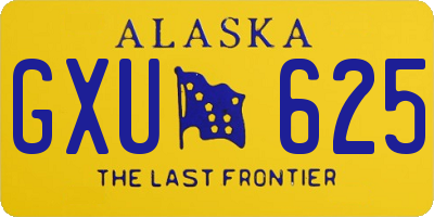 AK license plate GXU625