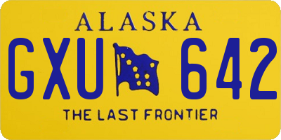 AK license plate GXU642