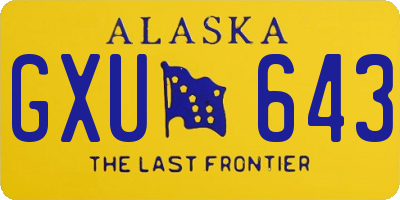 AK license plate GXU643