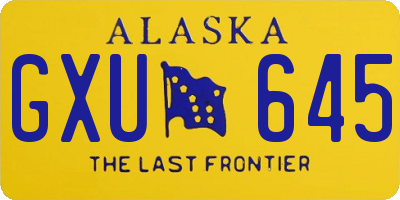 AK license plate GXU645