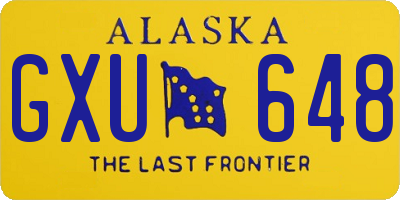 AK license plate GXU648