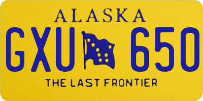 AK license plate GXU650