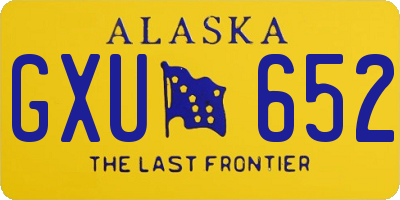 AK license plate GXU652