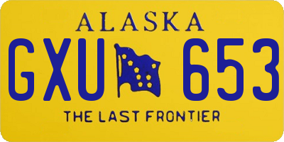 AK license plate GXU653