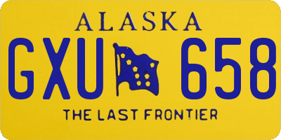 AK license plate GXU658