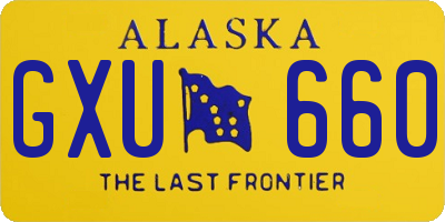 AK license plate GXU660