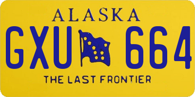AK license plate GXU664