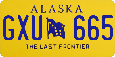 AK license plate GXU665